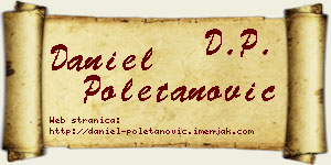Daniel Poletanović vizit kartica